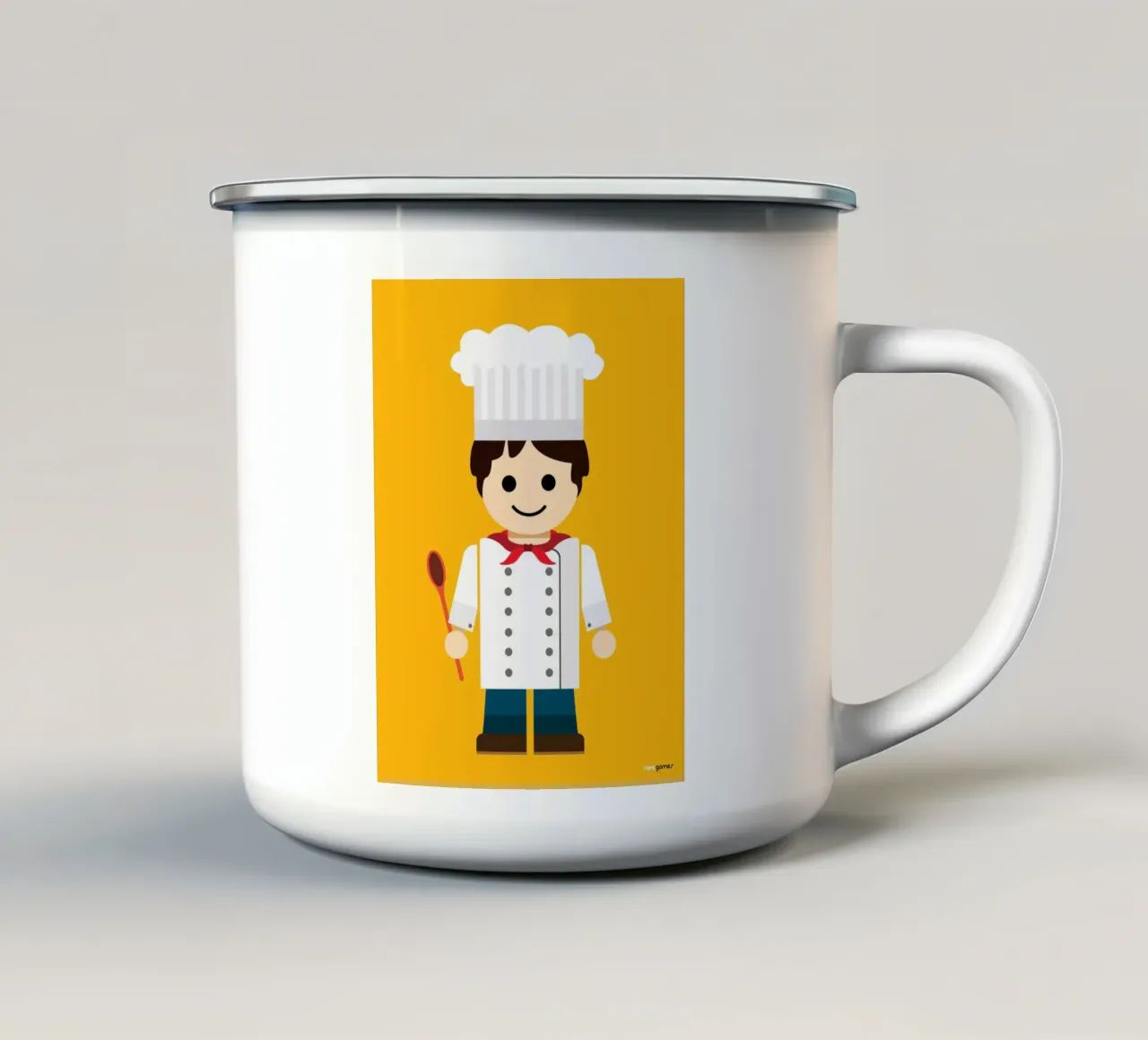 Chef Toy tazza in smalto da Rafa Gomes