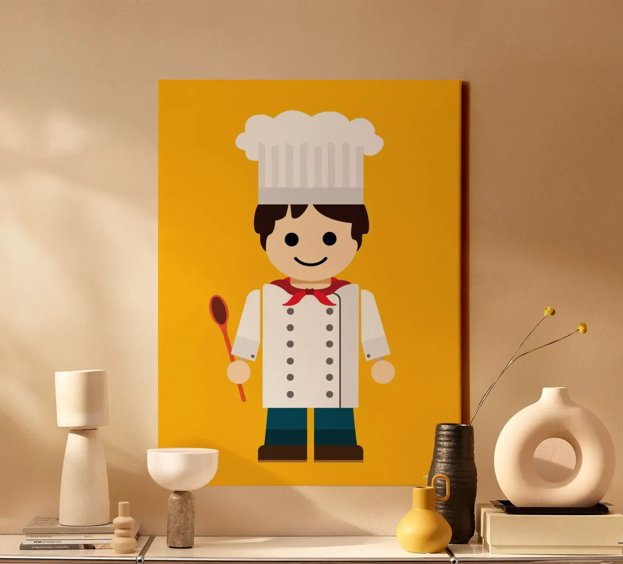 Chef Toy tela con Cornice a cassetta da Rafa Gomes