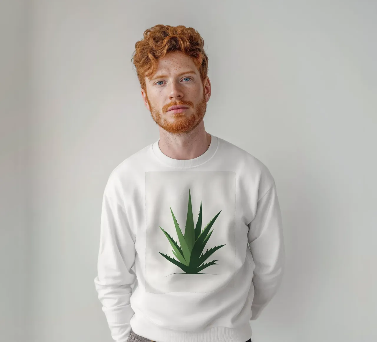 Semplice sagoma di una pianta di aloe felpa da Botanical Gallery
