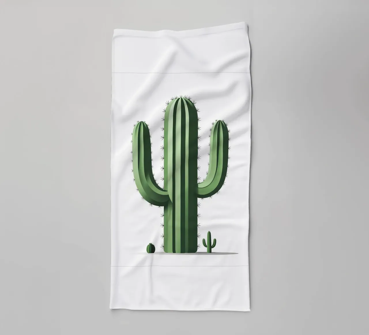 Simple barrel cactus shape towel by Botanical Gallery