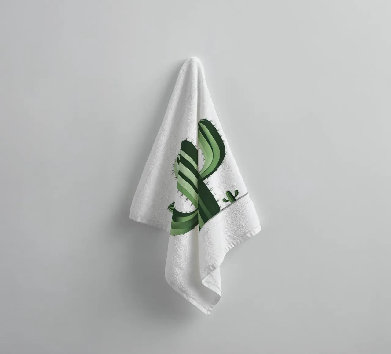Simple barrel cactus shape towel by Botanical Gallery