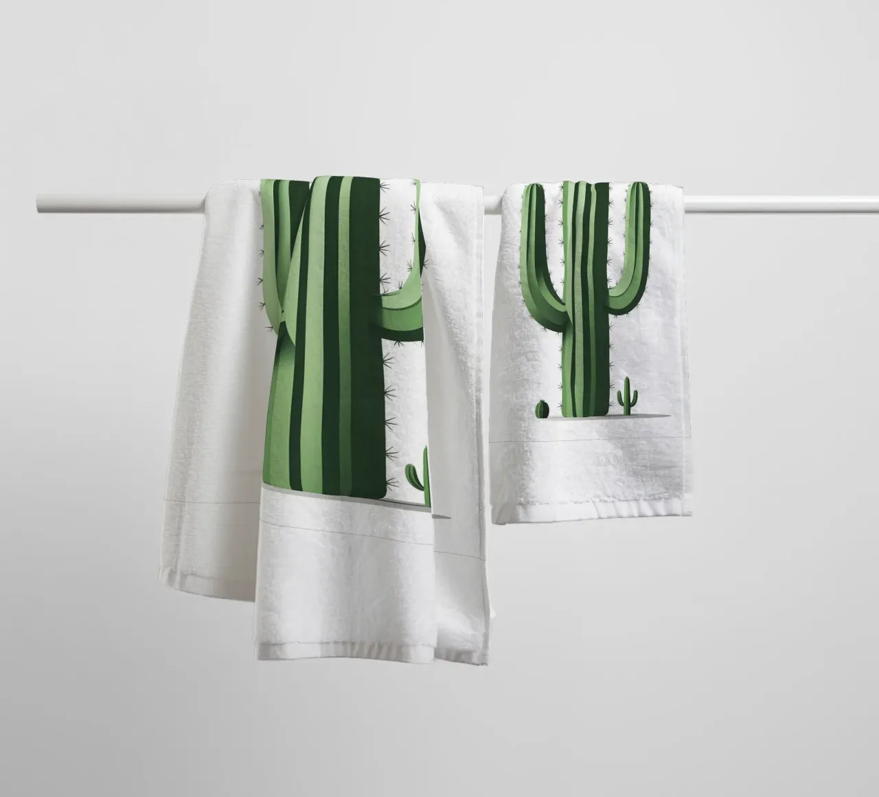 Simple barrel cactus shape towel by Botanical Gallery