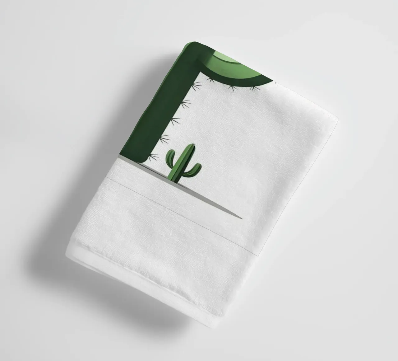 Simple barrel cactus shape towel by Botanical Gallery