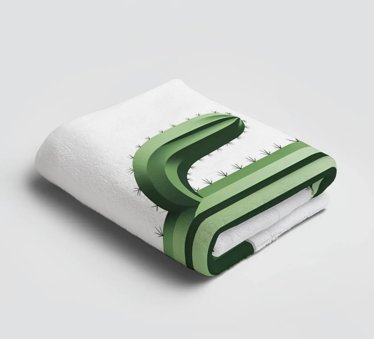 Simple barrel cactus shape towel by Botanical Gallery