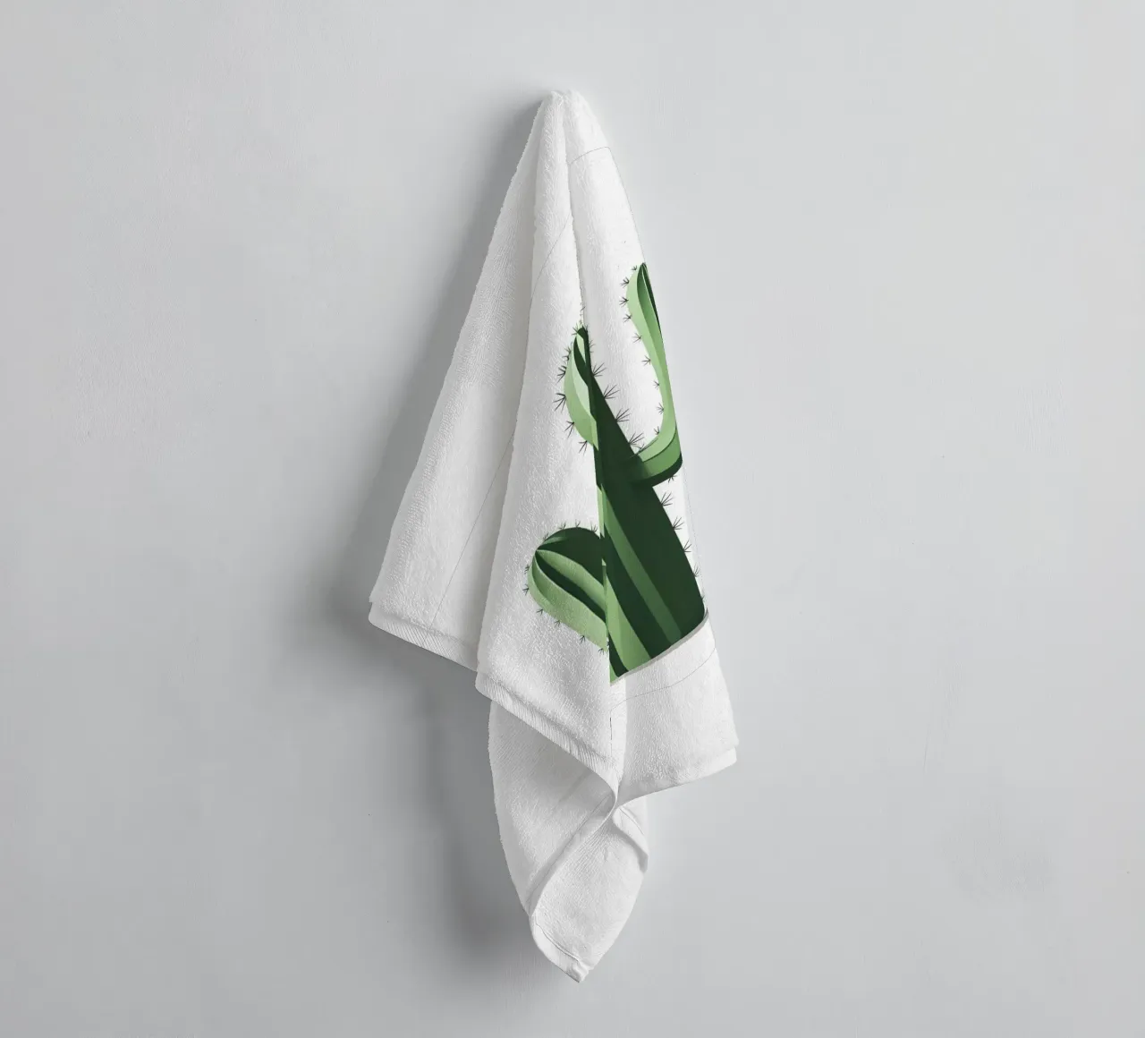 Simple barrel cactus shape towel by Botanical Gallery