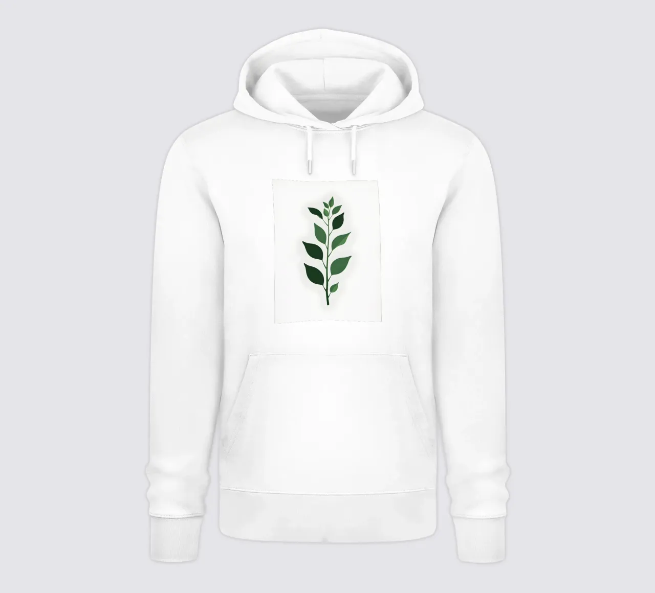 Sagoma di ramo di pianta di giada felpa con cappuccio da Botanical Gallery