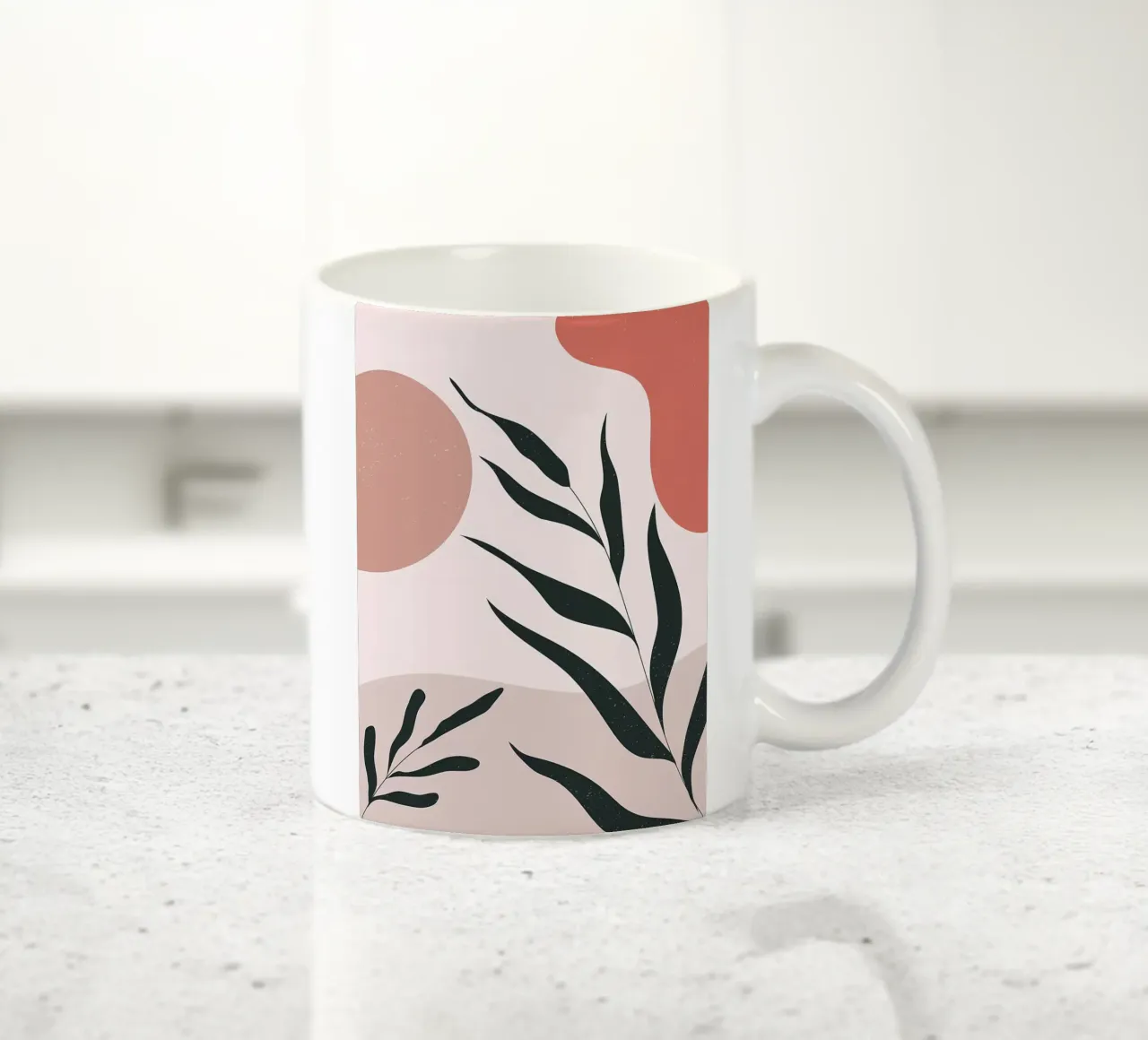 Vaso floreale rosa di metà secolo tazza in ceramica da Locquinn Fuller