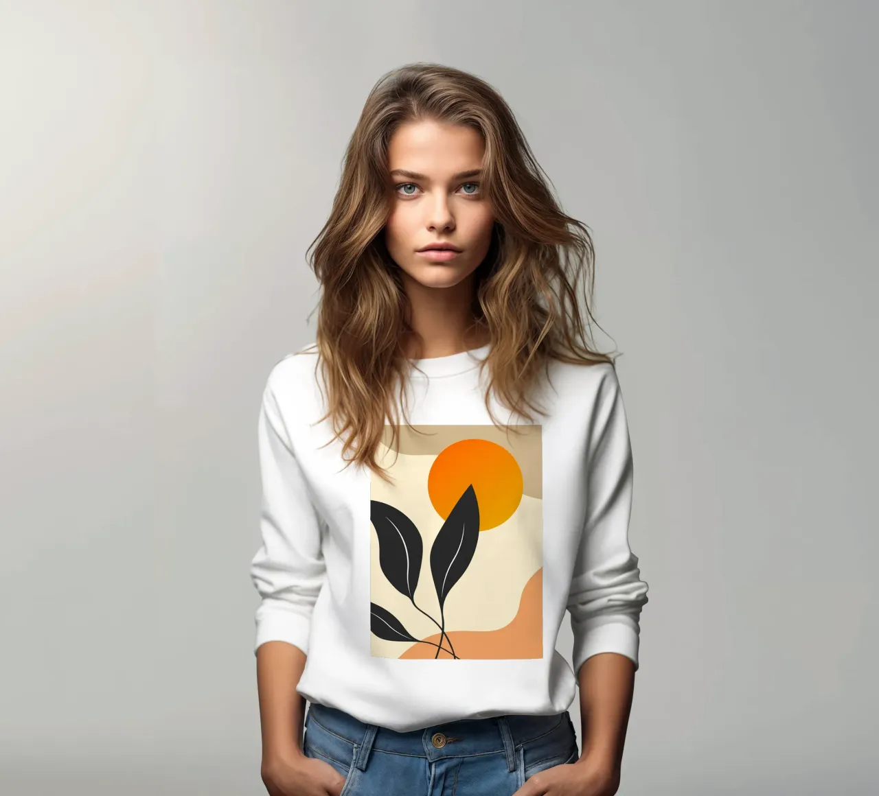 Sole a forma di foglia botanica felpa da Locquinn Fuller