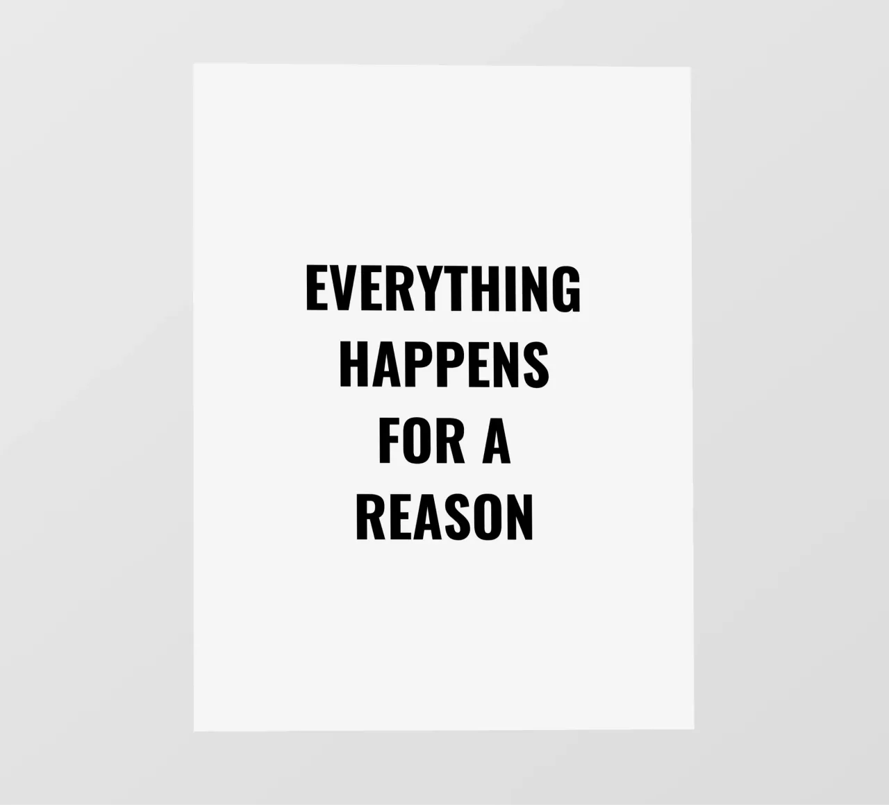 TUTTO ACCADE PER UNA RAGIONE DESIGN DEL TESTO telo in pvc da RB-Quotes