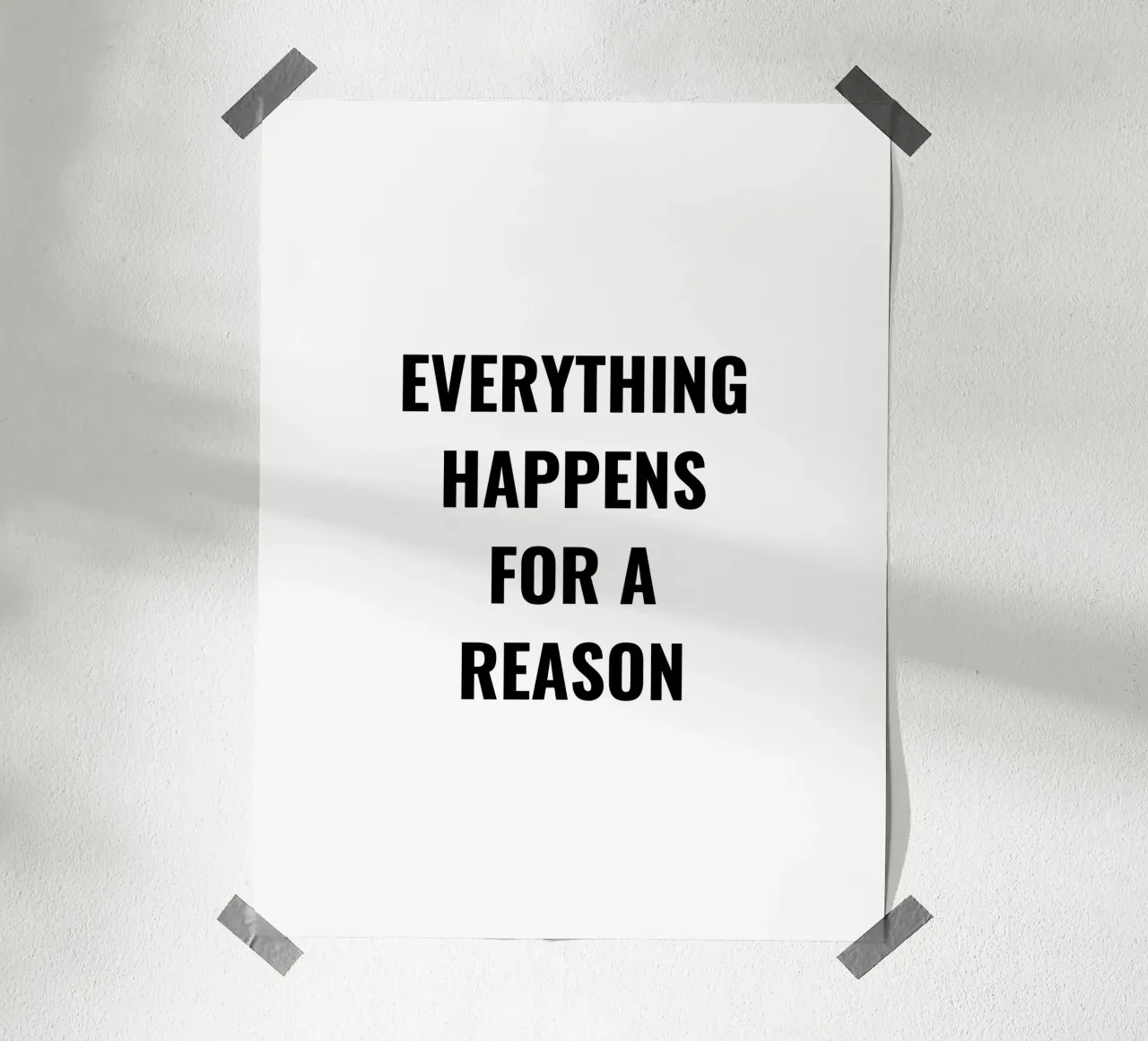 EVERTHING HAPPENS FOR A REASON TEXT DESIGN hahnemühle by RB-Quotes