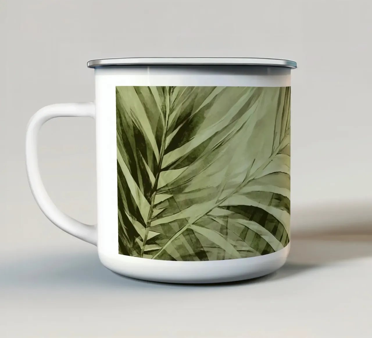 Giardino di palme tropicali tazza in smalto da Andrea Haase Vintage World