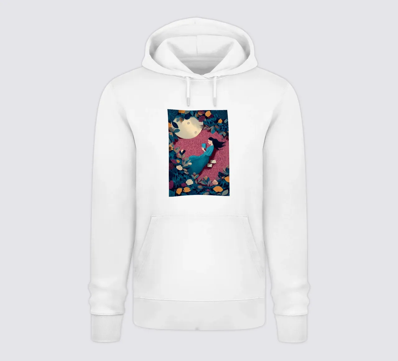 Reading Under the Moon felpa con cappuccio da Kiara