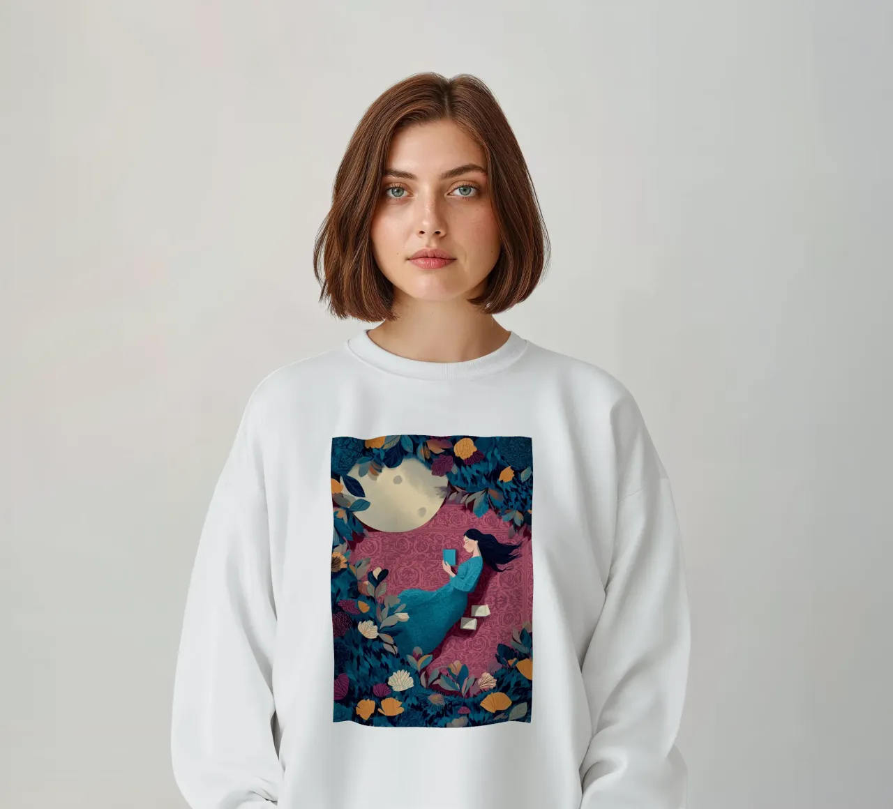 Reading Under the Moon felpa da Kiara