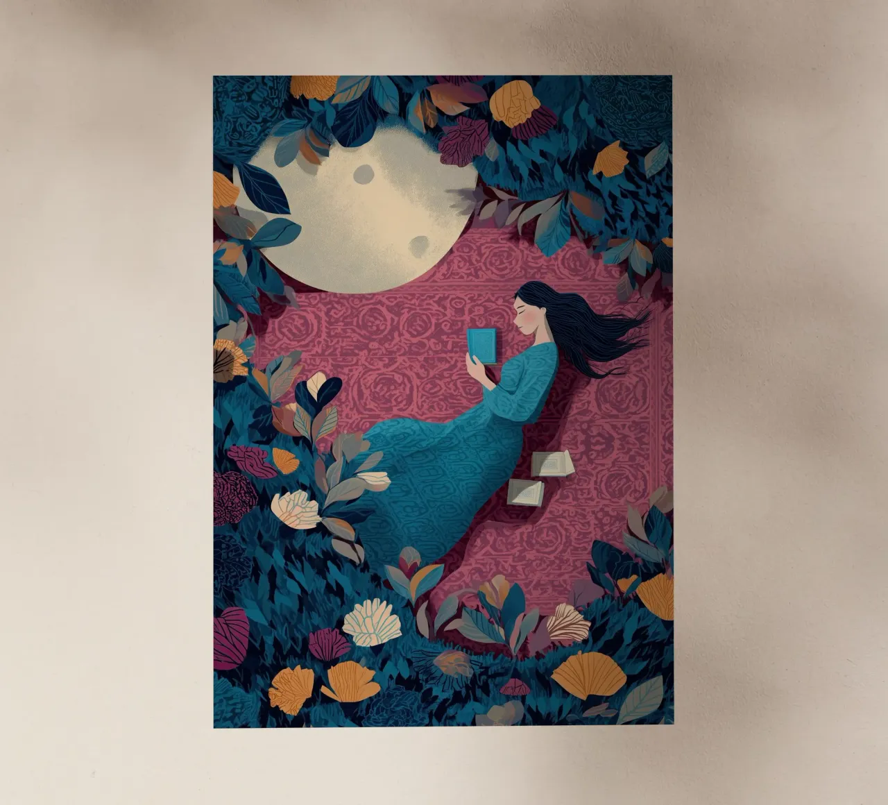 Reading Under the Moon pellicola backlit da Kiara