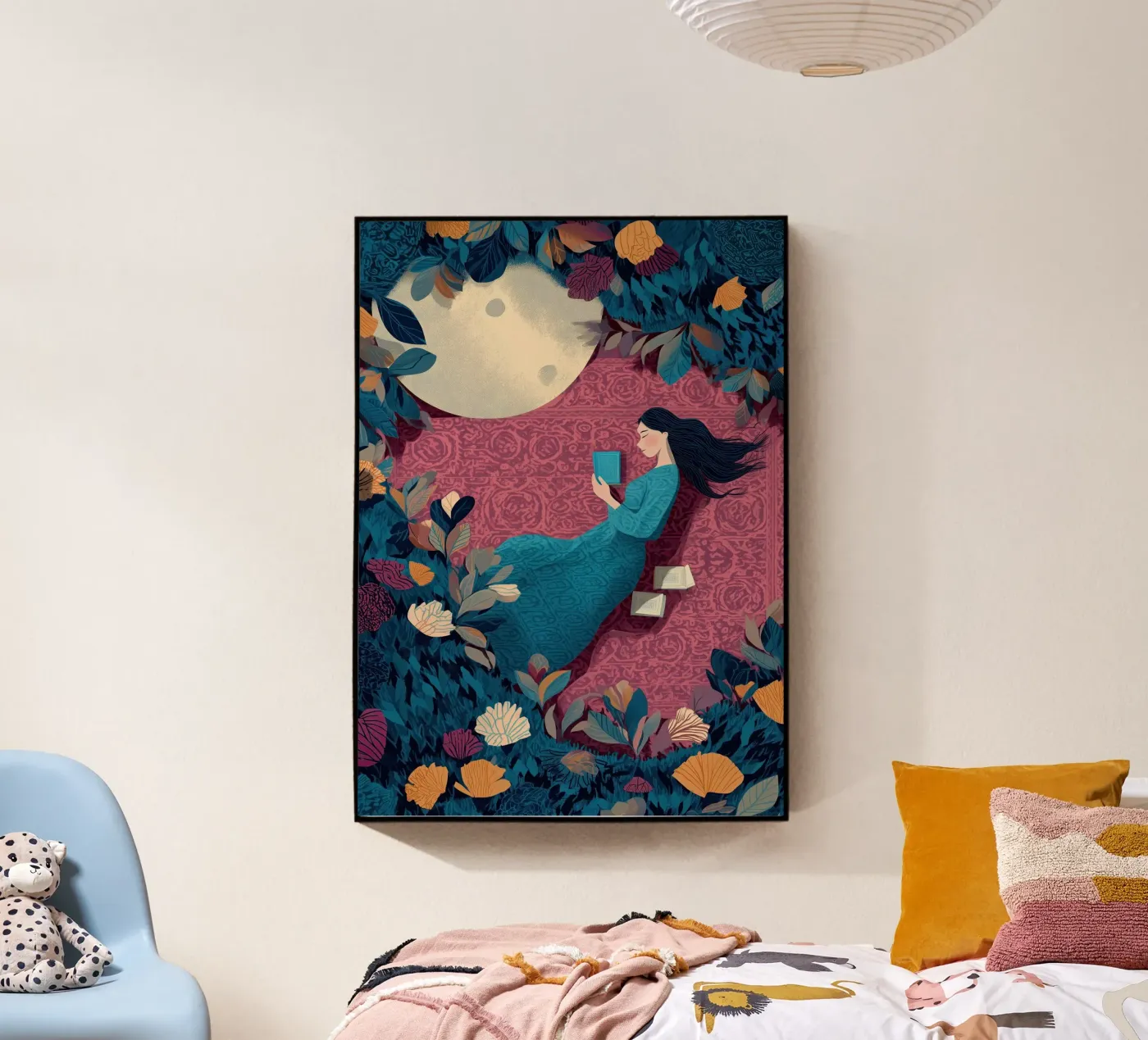 Reading Under the Moon plexiglass da Kiara