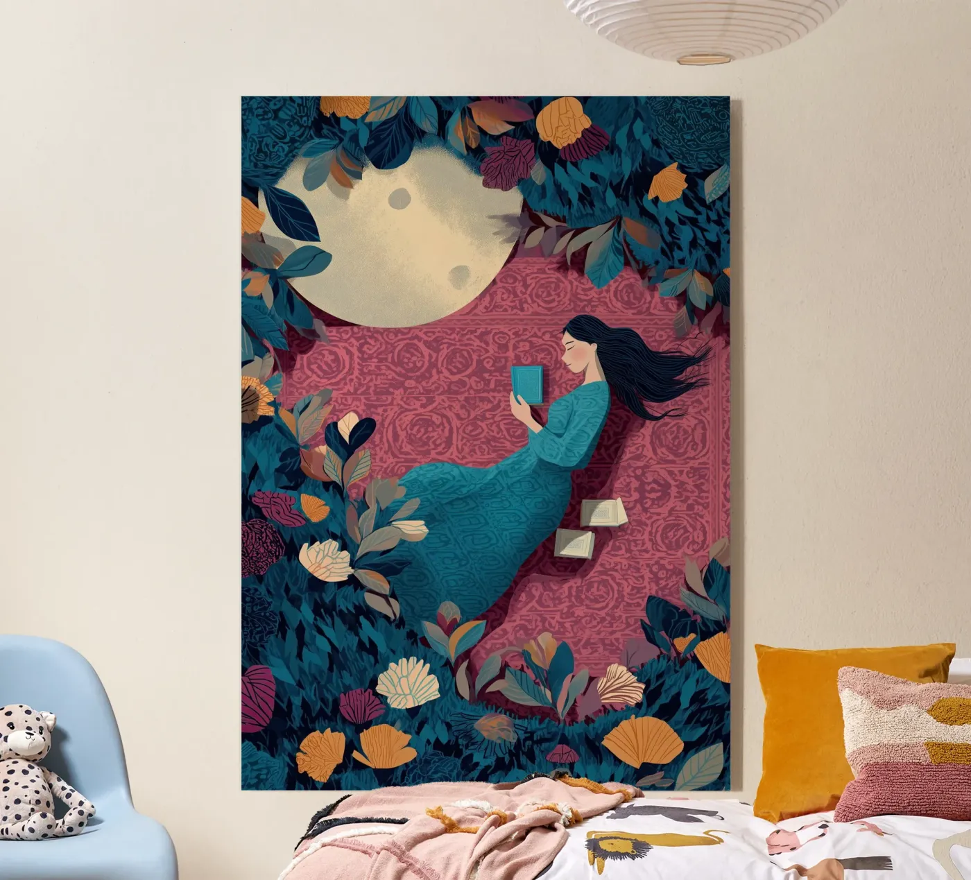 Reading Under the Moon plexiglass da Kiara