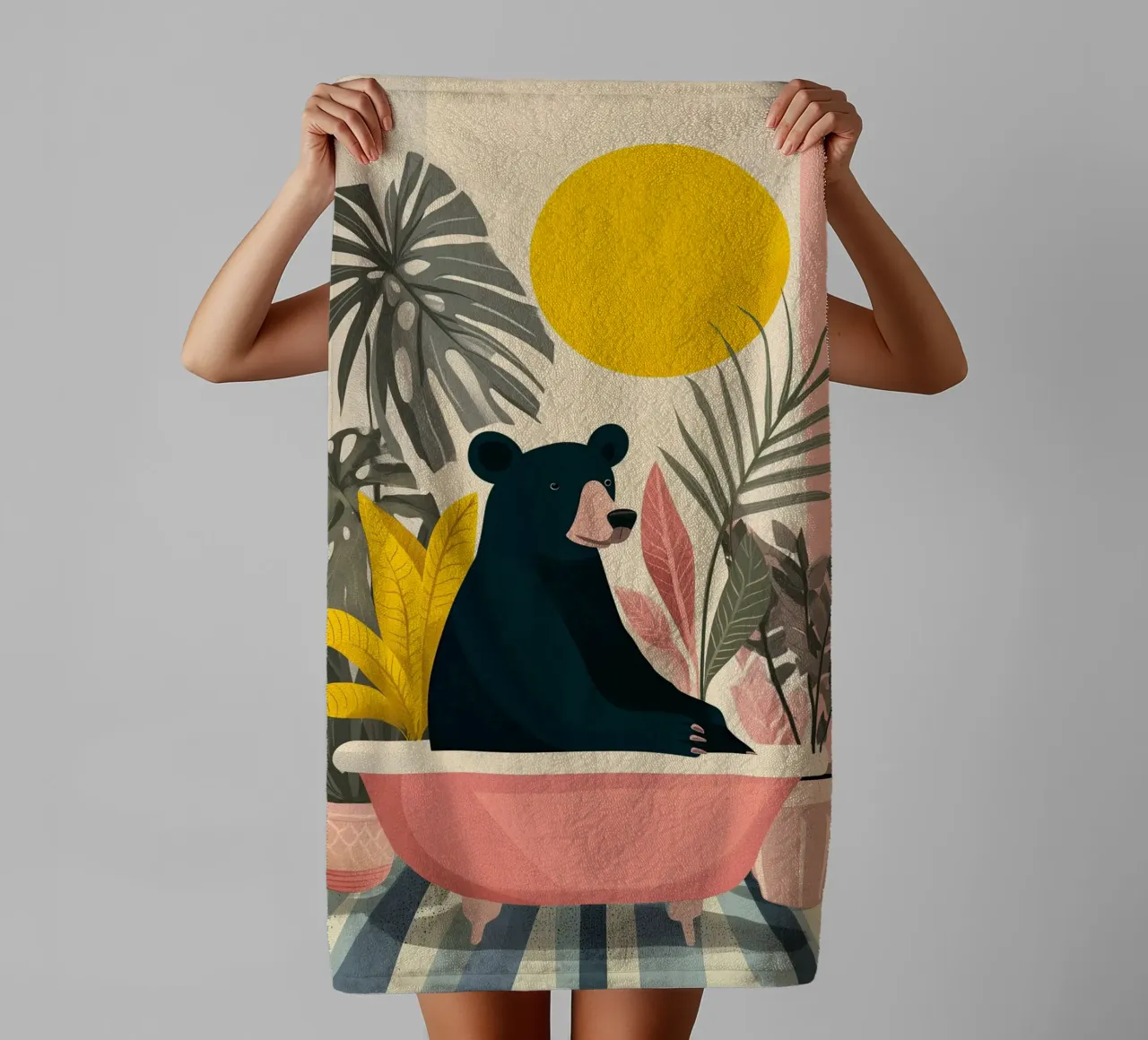 The Bear Who Loved Bubble Baths asciugamano da bagno da Kiara