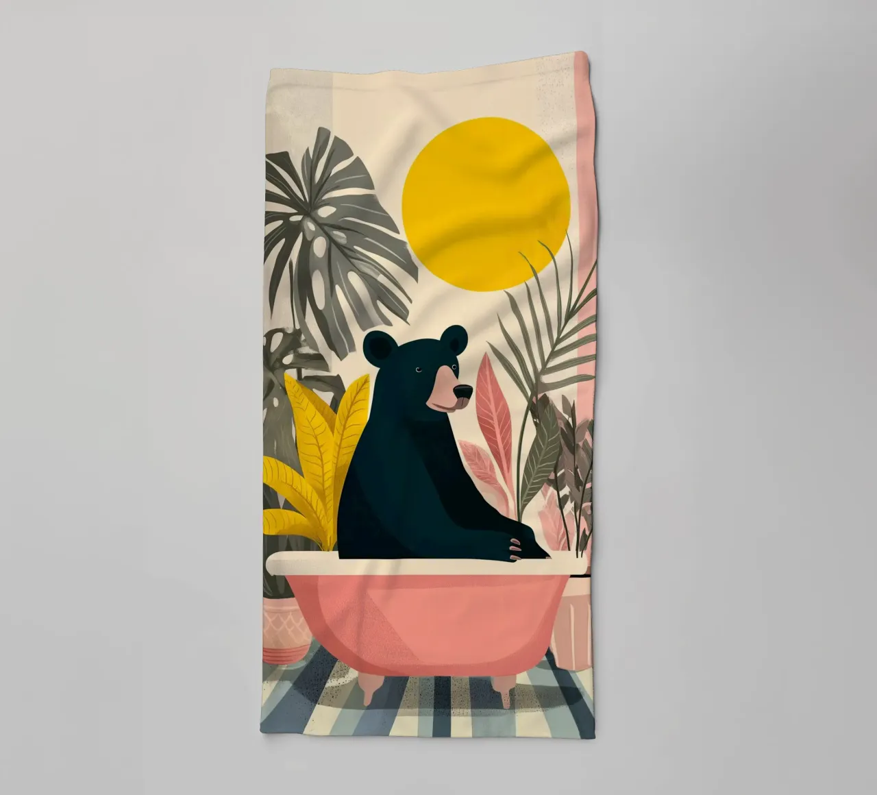 The Bear Who Loved Bubble Baths asciugamano da bagno da Kiara