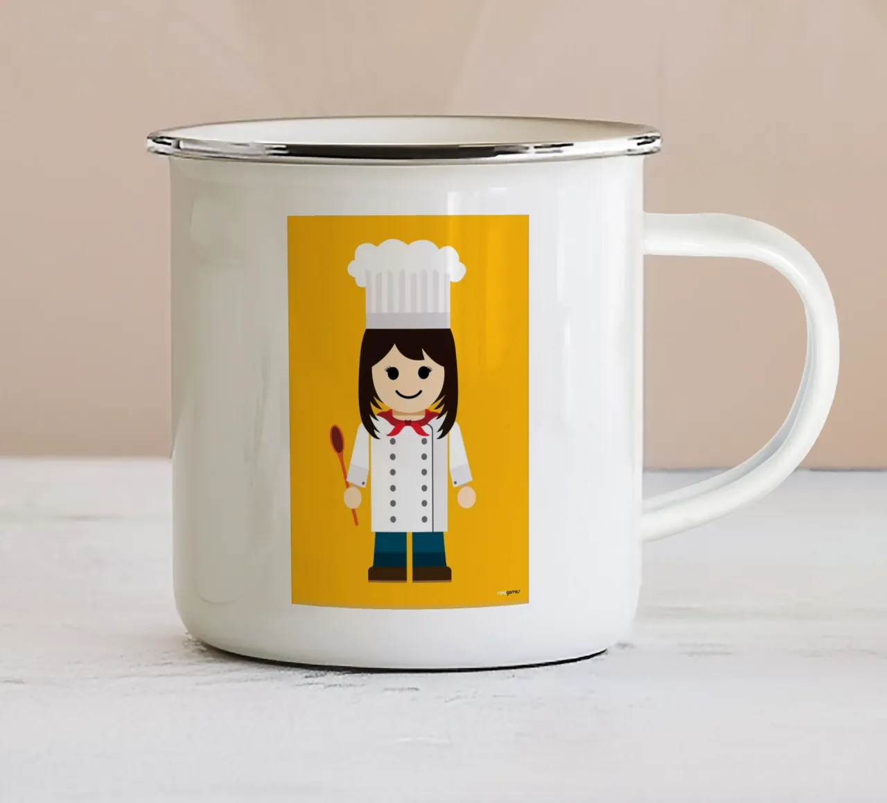 Chef Toy tazza in smalto da Rafa Gomes