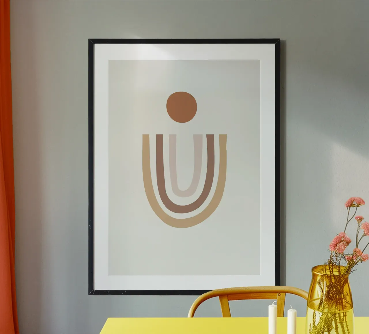 Boho Rainbow Modern Art 1 hahnemühle by helloworld