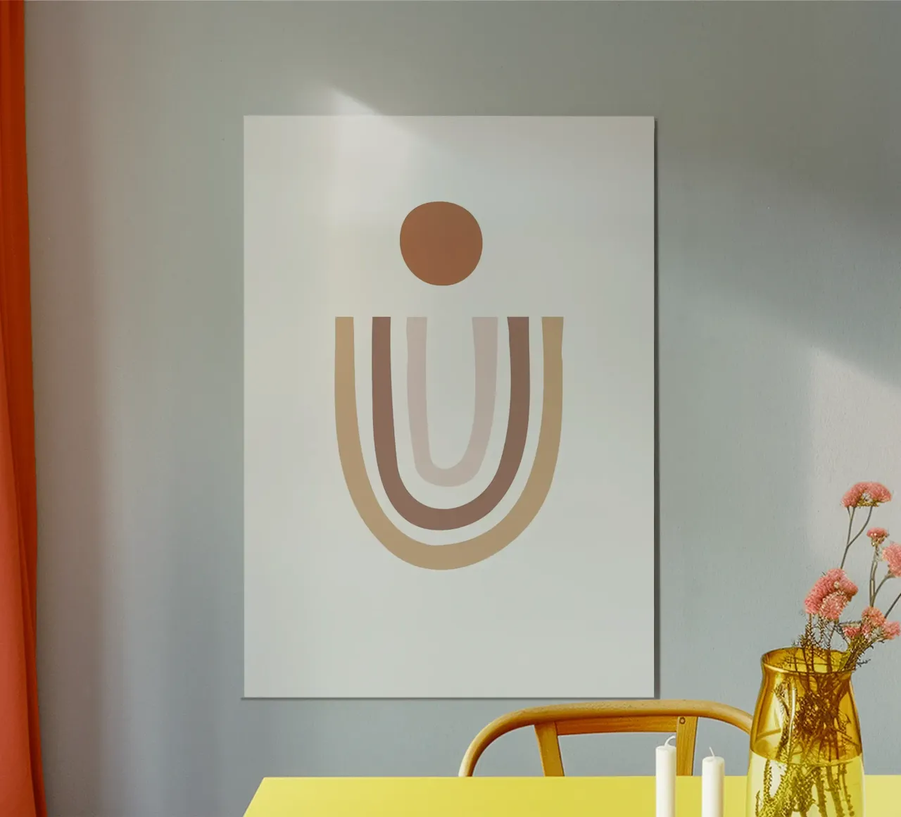 Boho Rainbow Modern Art 1 hahnemühle by helloworld