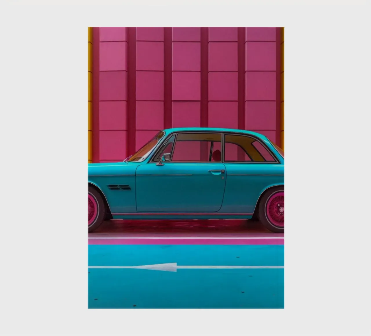 Pink car & wall diario da Pink California | Affiches & Posters