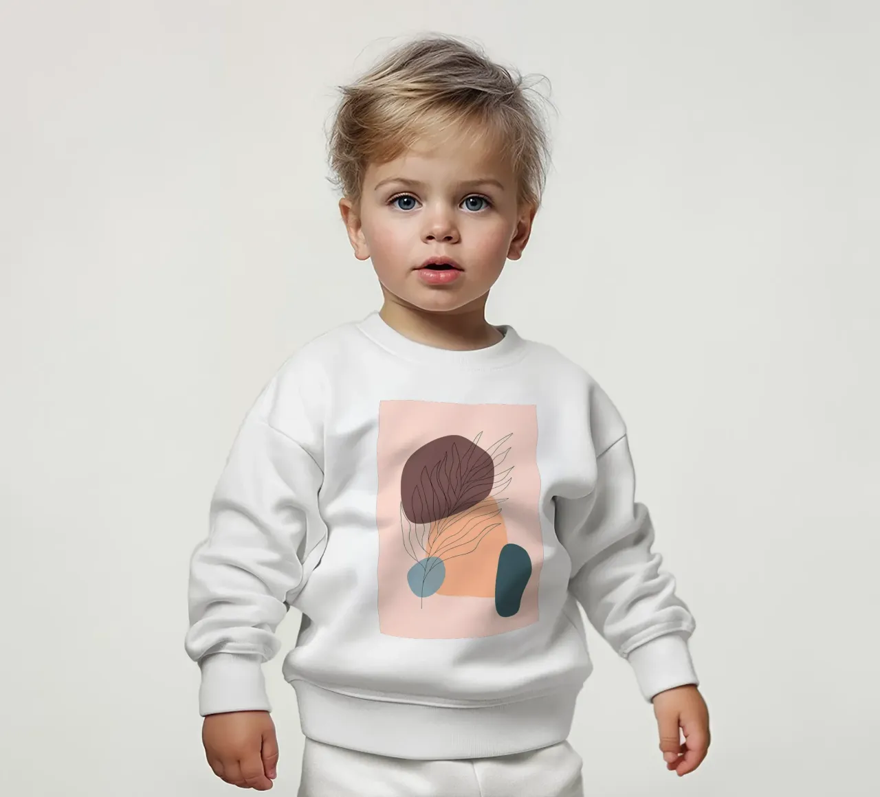 Botanical One Line Art 1 felpa neonato da helloworld