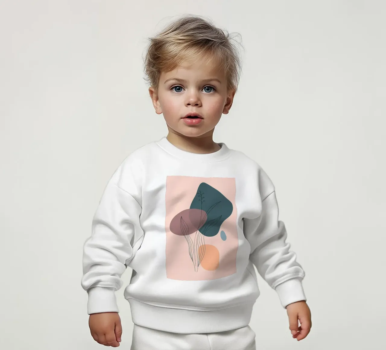 Arte botanica su una linea felpa neonato da helloworld