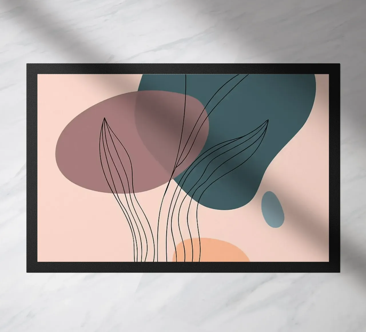 Arte botanica su una linea zerbino da helloworld