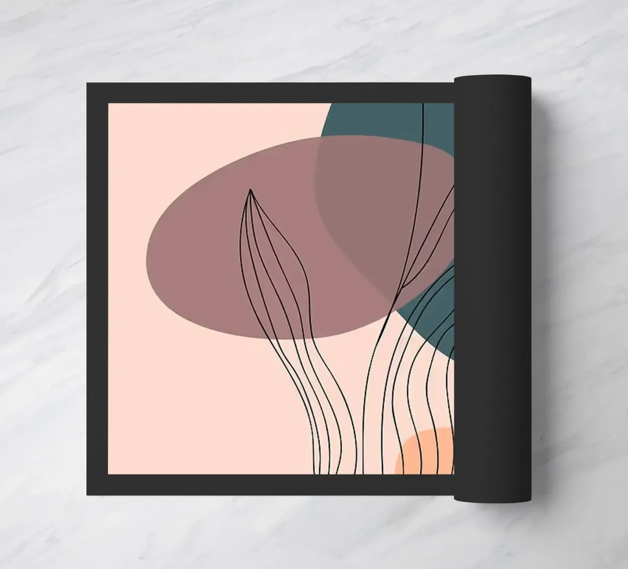 Arte botanica su una linea zerbino da helloworld