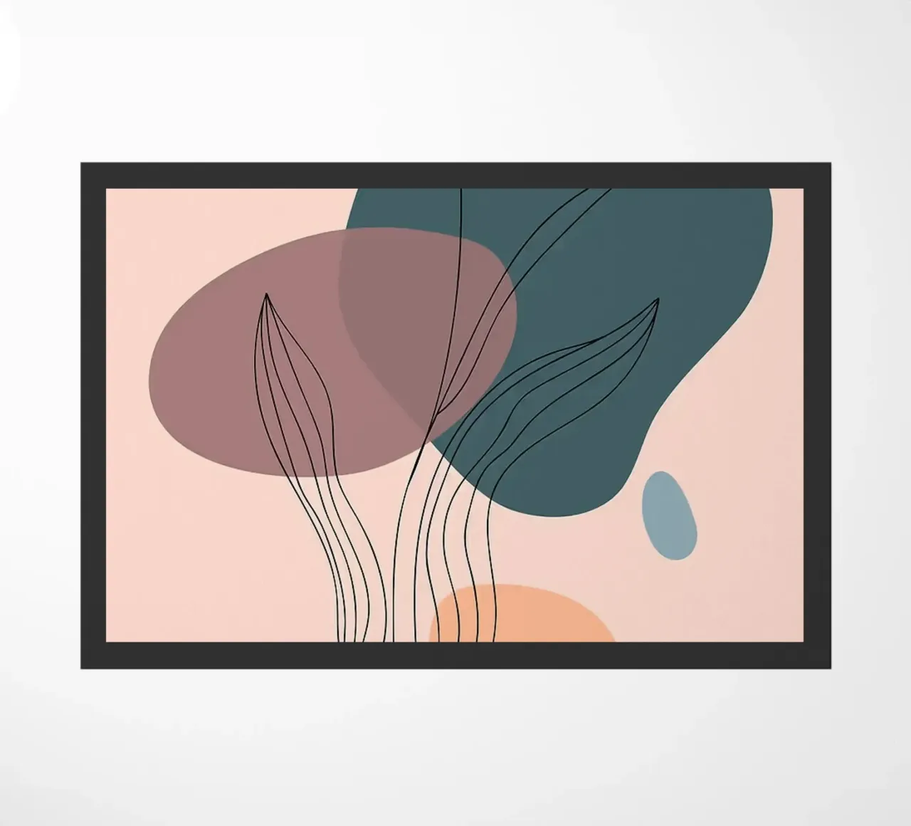 Arte botanica su una linea zerbino da helloworld