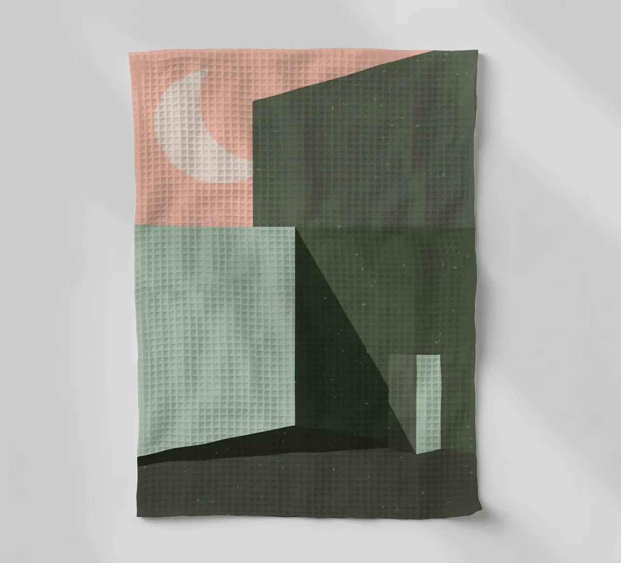 Vue nocturne d'une maison minimale torchon de helloworld