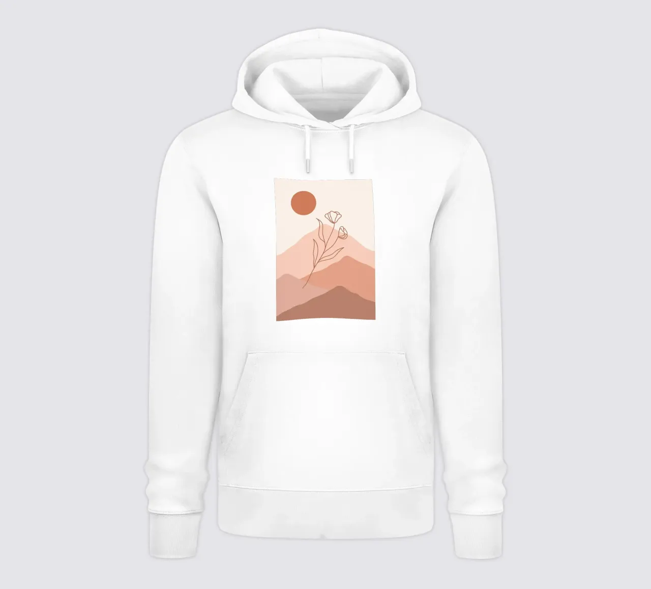 Natura e una linea floreale felpa con cappuccio da helloworld