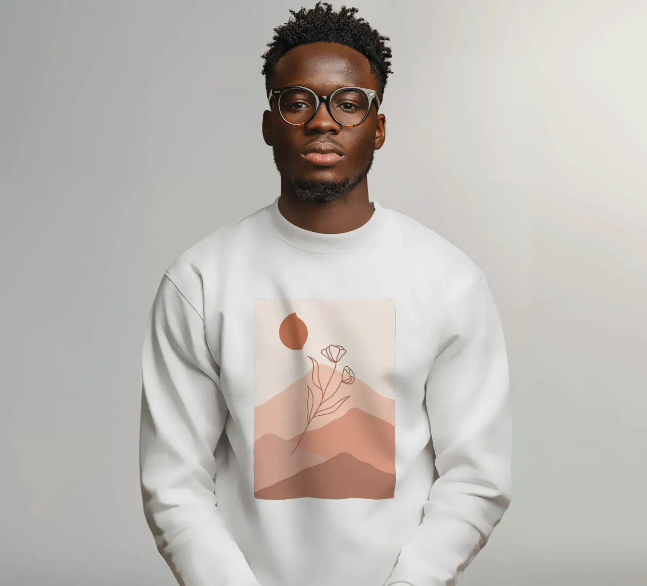 Natura e una linea floreale felpa da helloworld