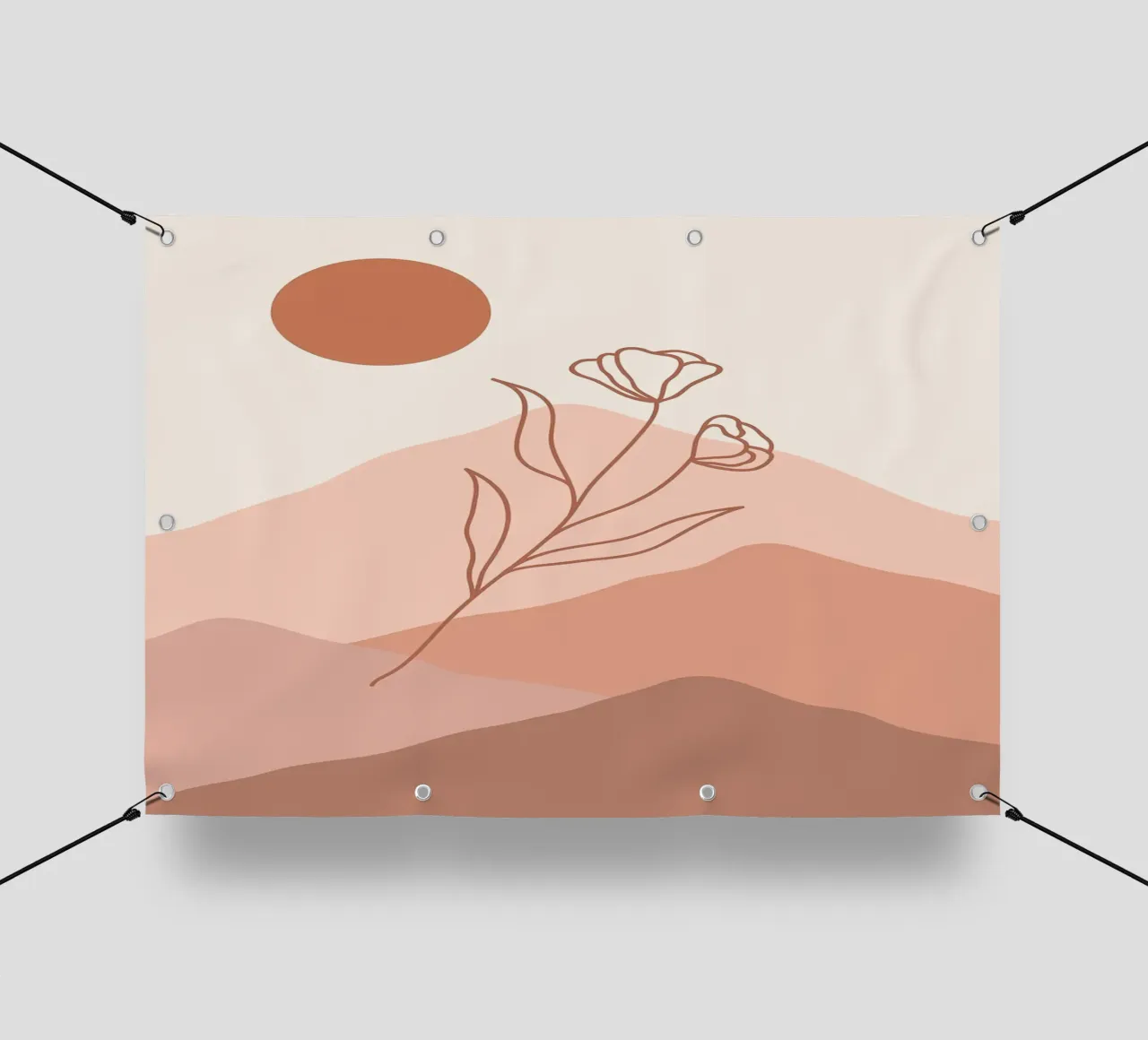 Natura e una linea floreale telo in pvc da helloworld