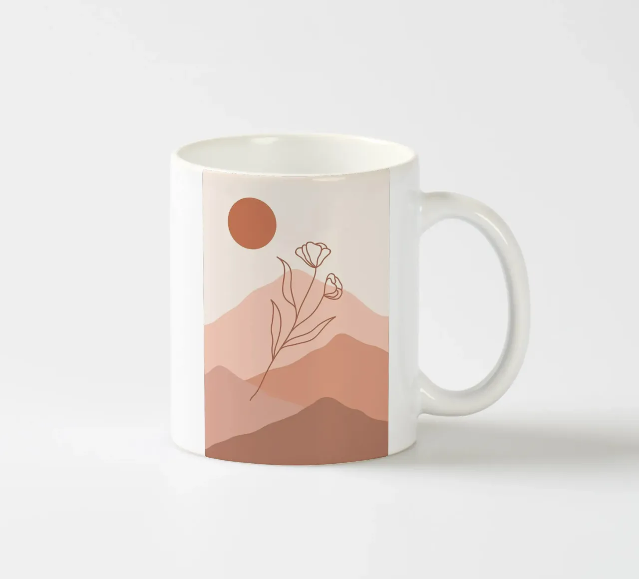 Natura e una linea floreale tazza in ceramica da helloworld