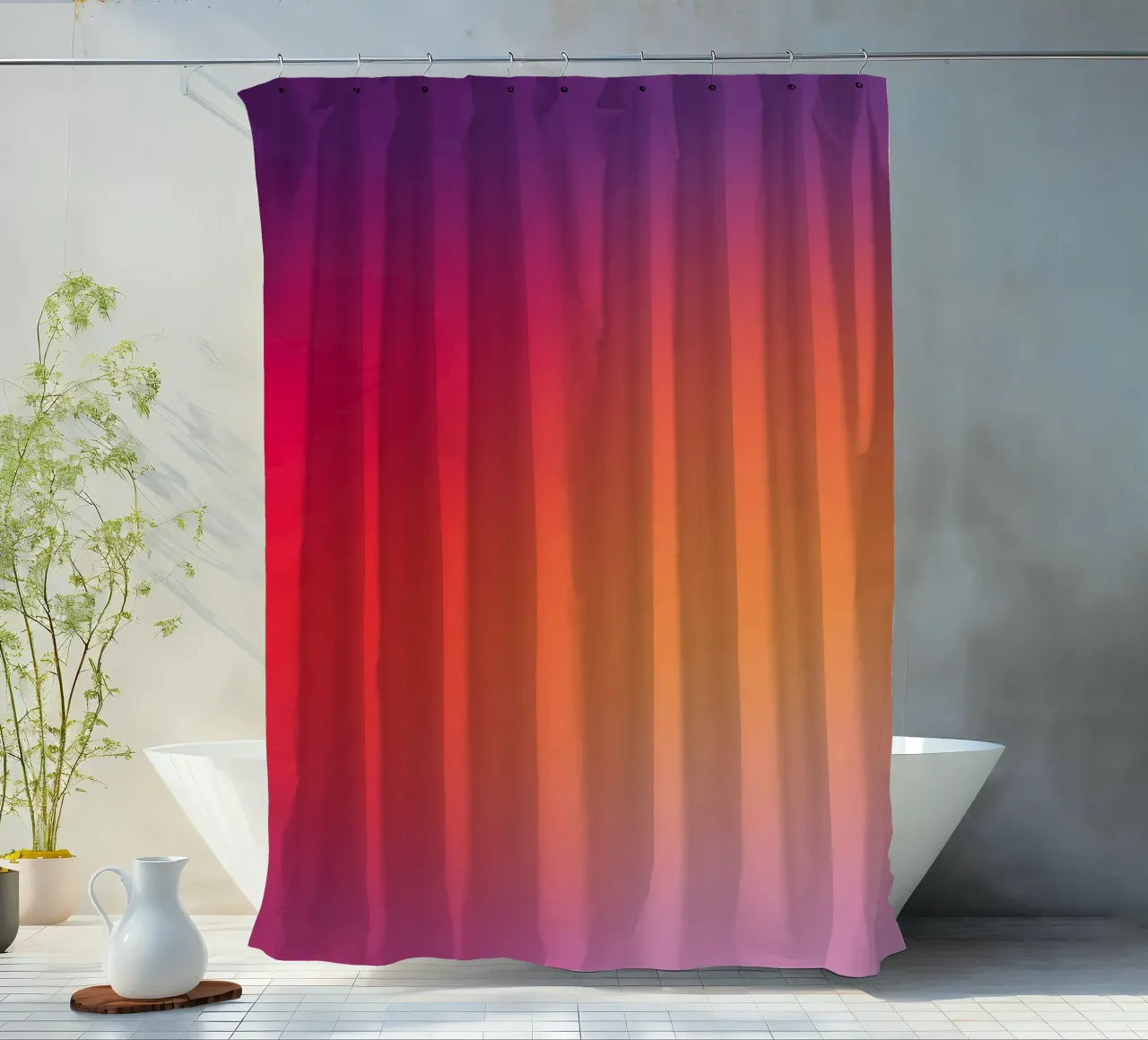 Verloop zonsondergang Minimal Abstract Moderne Compositie douchegordijn van Modern Muse