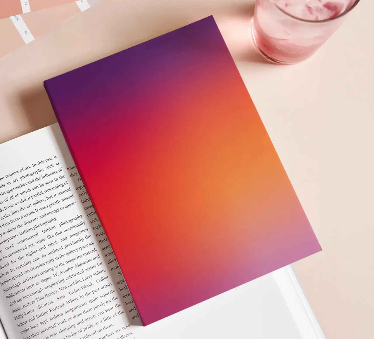 Sunset Gradient Minimal Abstract Modern Composition notebook by Modern Muse