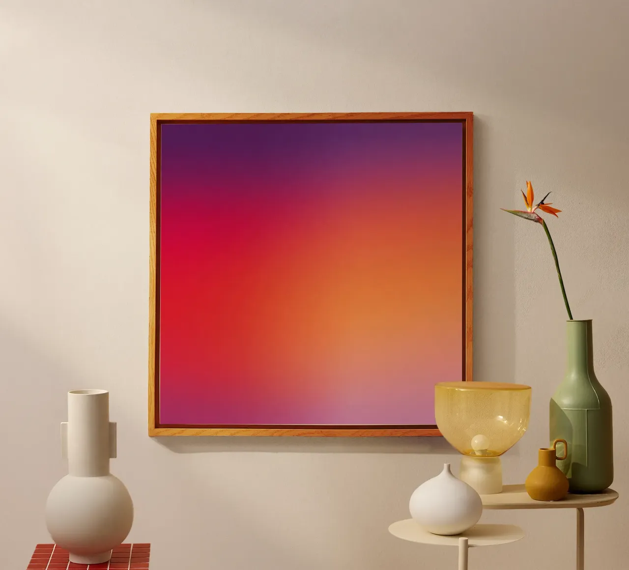 Tramonto Gradiente Minimal Astratto Composizione Moderna plexiglass da Modern Muse