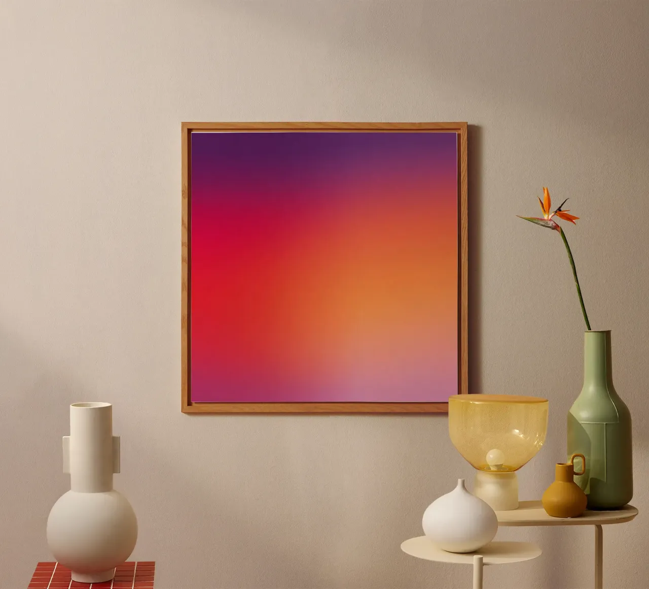 Tramonto Gradiente Minimal Astratto Composizione Moderna alluminio dibond da Modern Muse