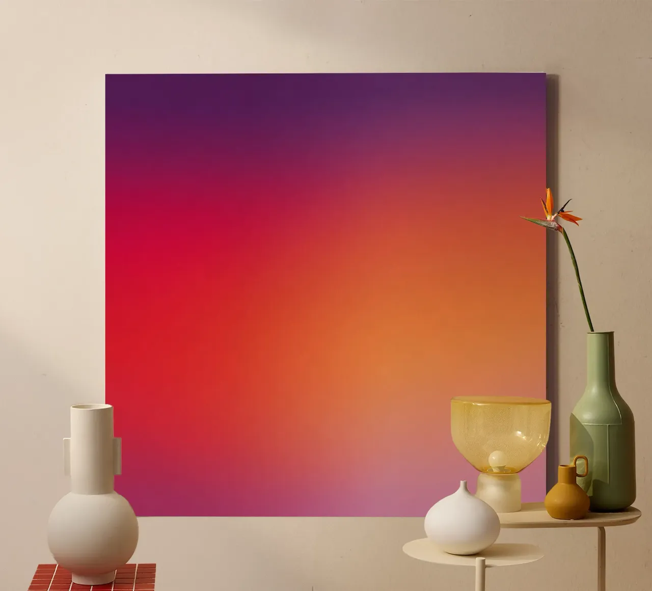 Verloop zonsondergang Minimal Abstract Moderne Compositie canvas van Modern Muse