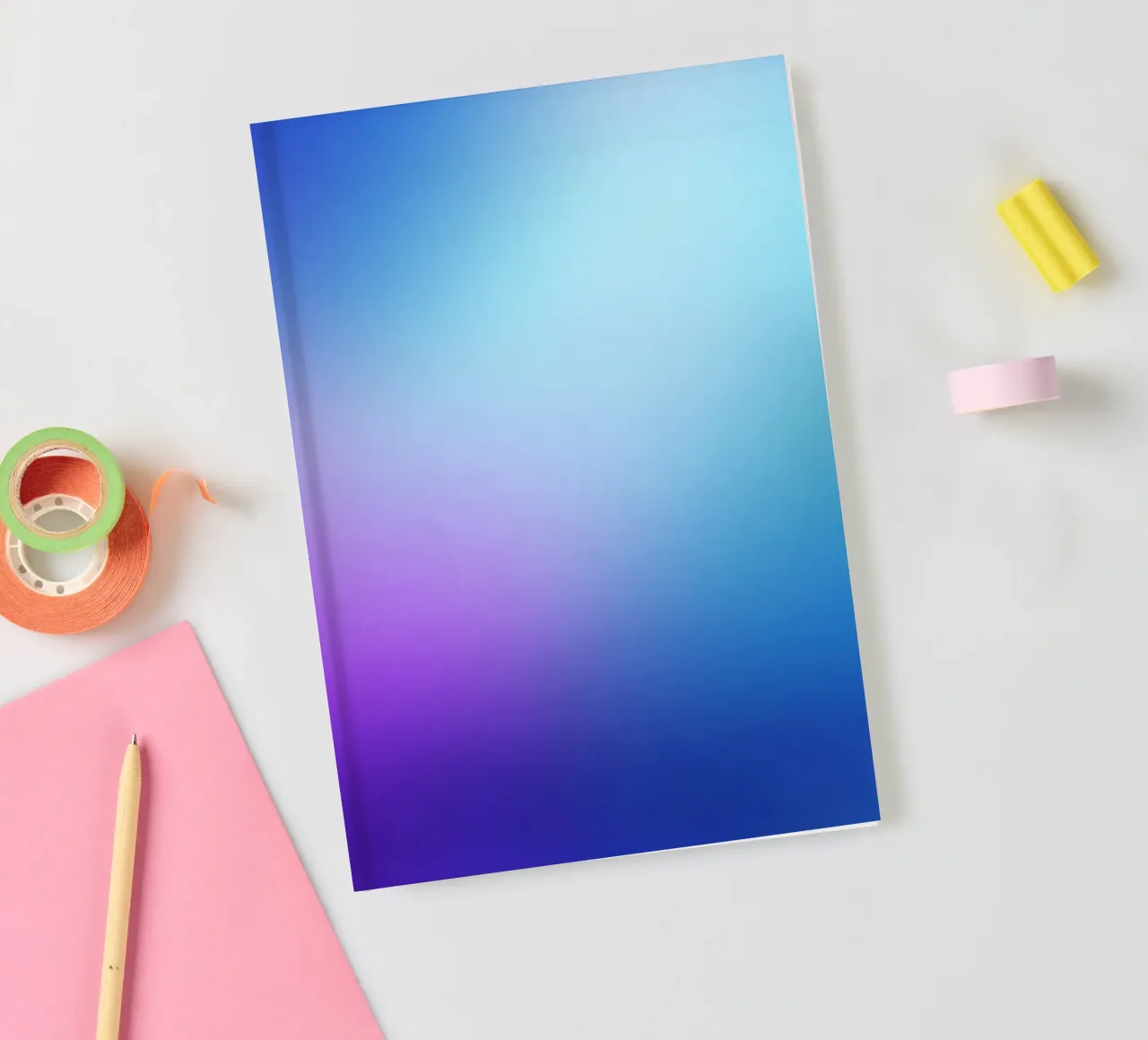 Blue Violet Gradient Dreamy Minimal Abstract Color notebook by Modern Muse