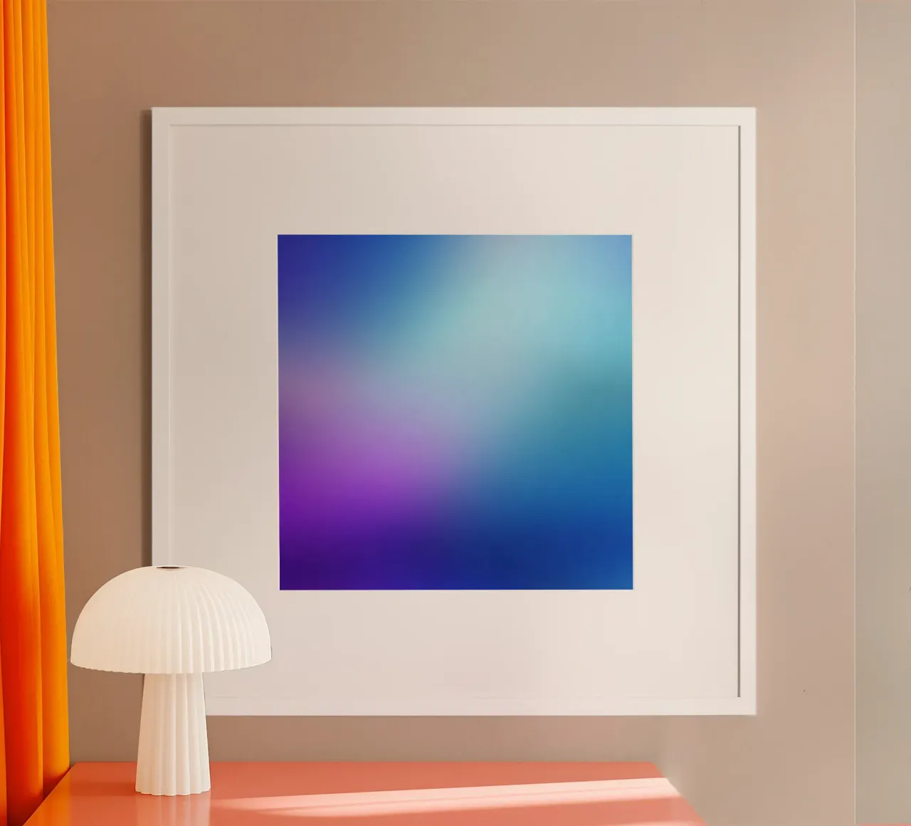 Blauw Violet Kleurverloop Dromerig Minimal Abstract Kleur hahnemühle van Modern Muse