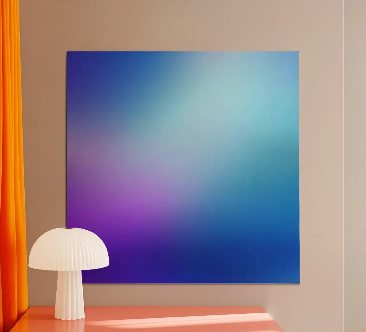 Blauw Violet Kleurverloop Dromerig Minimal Abstract Kleur hahnemühle van Modern Muse