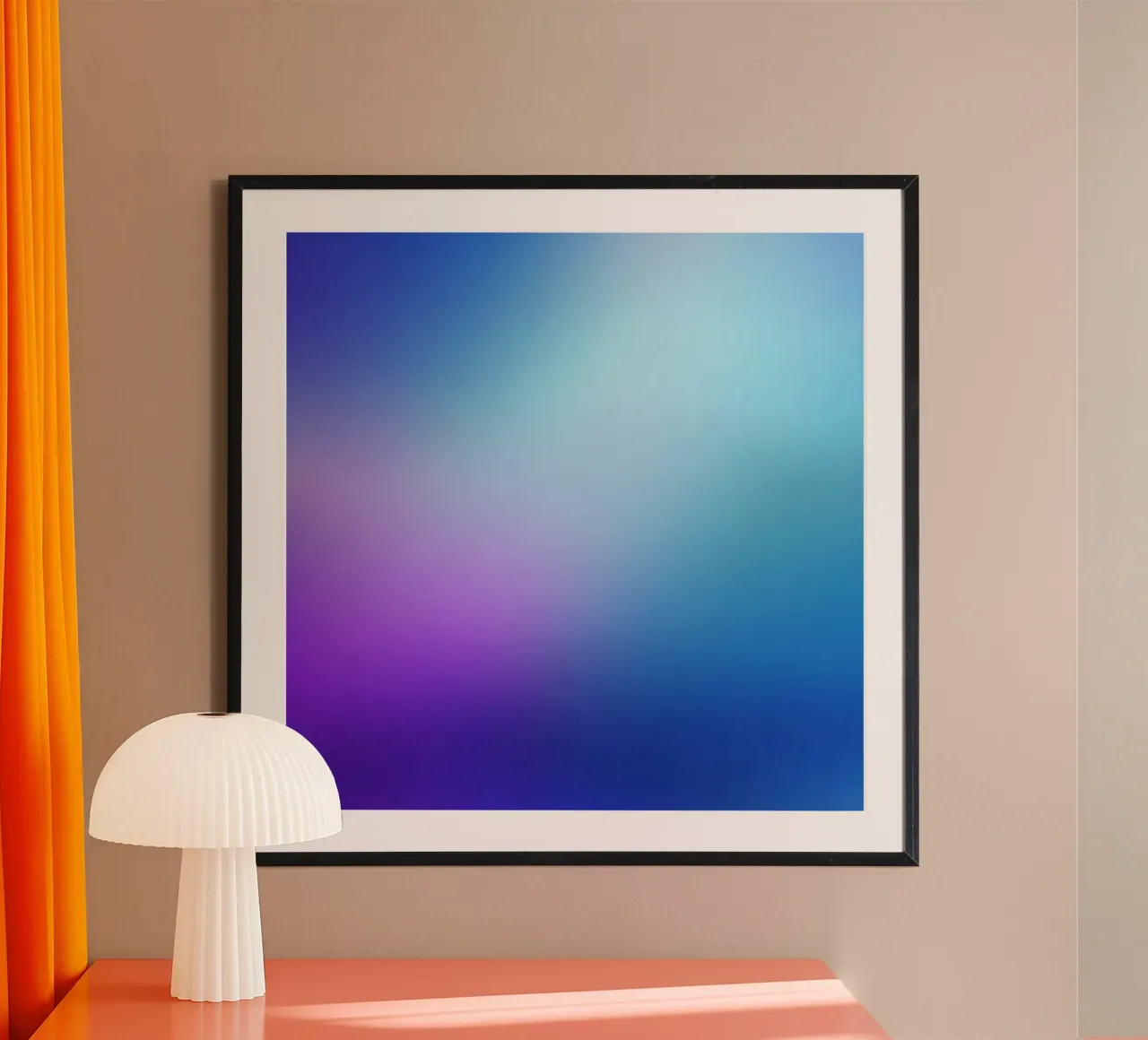 Blauw Violet Kleurverloop Dromerig Minimal Abstract Kleur hahnemühle van Modern Muse