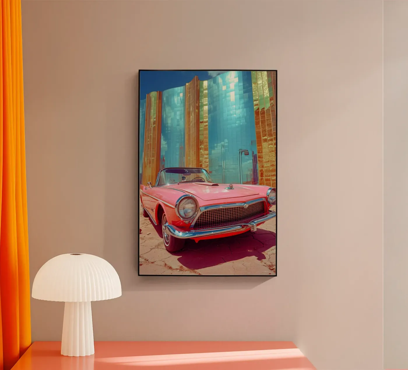 Pink décapo acryl van Pink California | Affiches & Posters