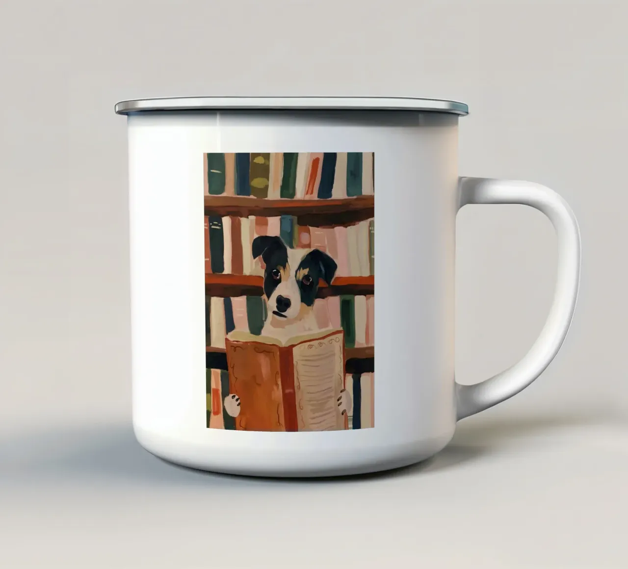 Custode di storie tazza in smalto da ArtsySesta