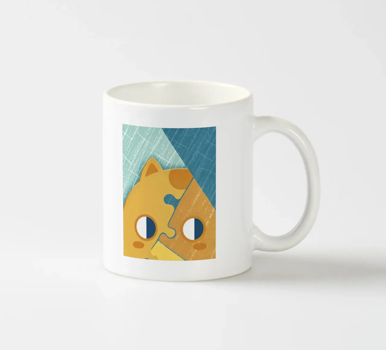 Gatto puzzle carino tazza in ceramica da LOYAL SHOP