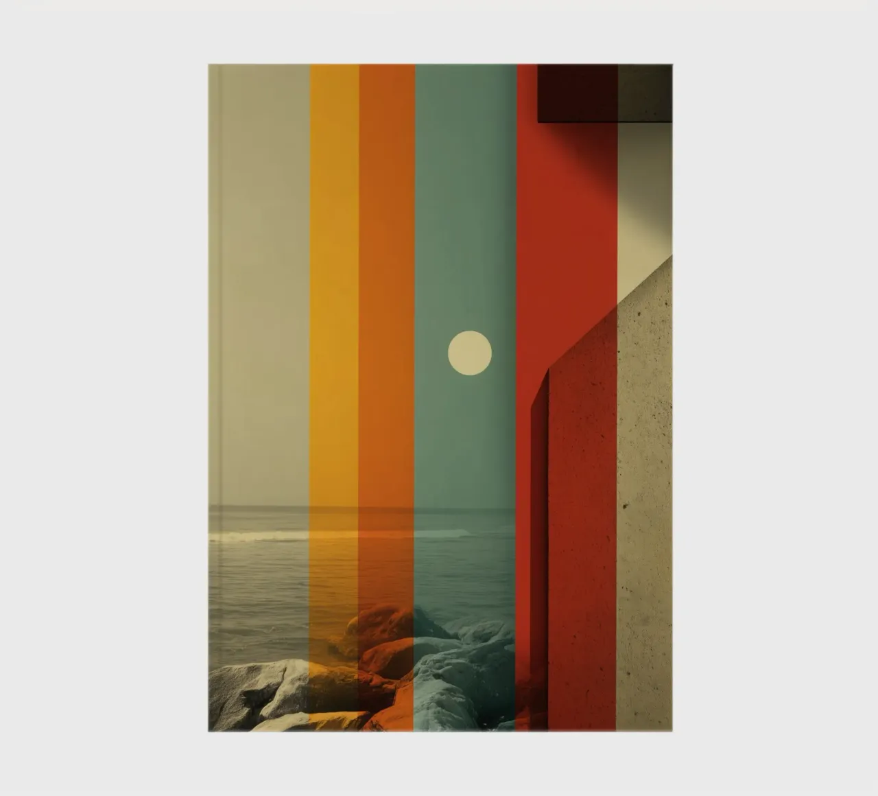 Abstract lake view | Retro architecture photo notebook by Autofocus