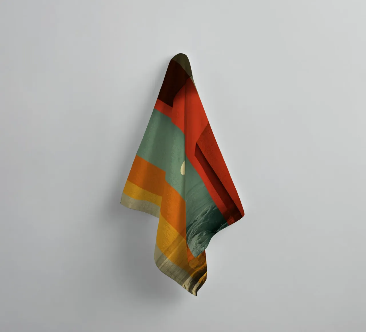 Abstract lake view | Retro architecture photo towel by Autofocus